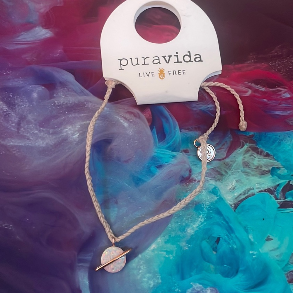Pura vida palm tree charm